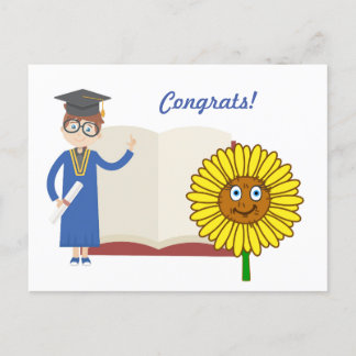 Félicitations Diplôme Tournesol Carte Postale