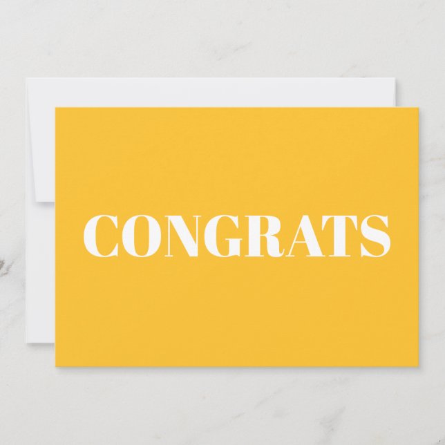 Félicitations, Félicitations carte blanche jaune o (Devant)