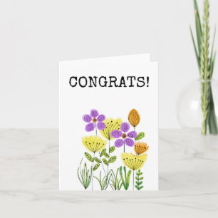 Félicitations, Félicitations, Carte Florale