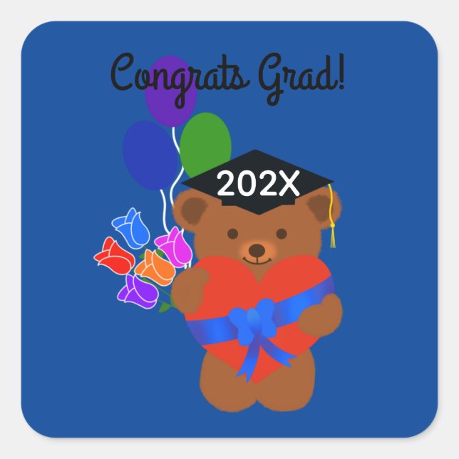 Félicitations Grad ! Stickers Ours de 3e année (Devant)
