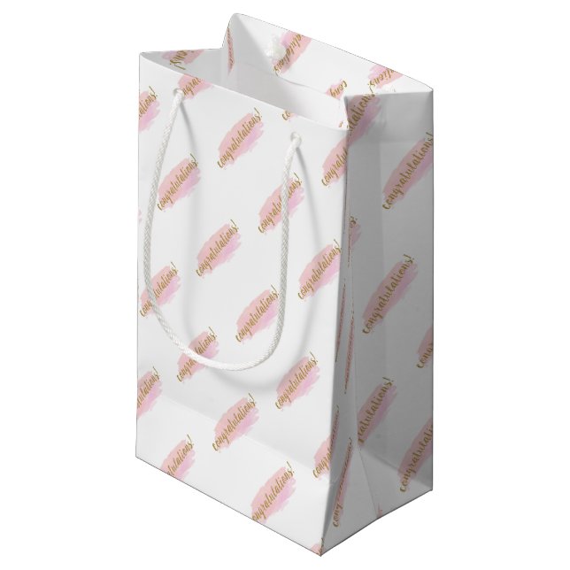 Félicitations Mariage Fiançailles sac cadeau (Devant Angle)