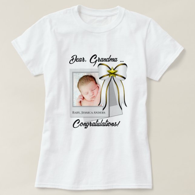 Félicitations personnalisées T-shirt photo (Design devant)