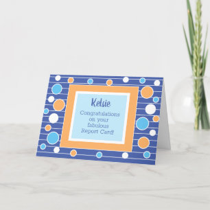 Félicitations pour la carte de rapport !