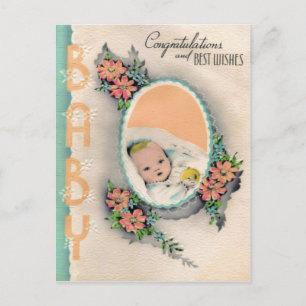 Félicitations Pour La Nouvelle Carte Postale Bébé