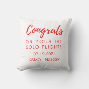 Félicitations pour le 1er solo - coussin personnal