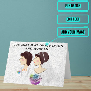 Félicitations pour le jour de mariage Carte neutre