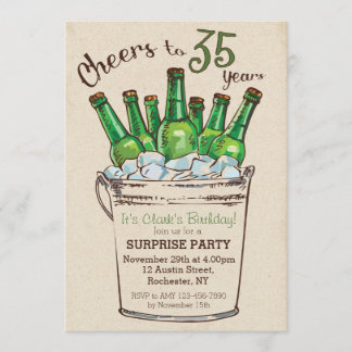 Félicitations pour les 35 ans Invitation d'anniver