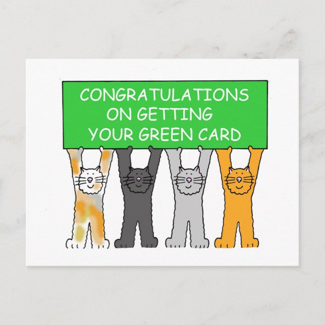 Félicitations pour l'obtention de votre carte vert (Devant)