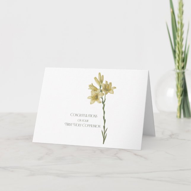 Félicitations pour votre carte de première communi (Devant)