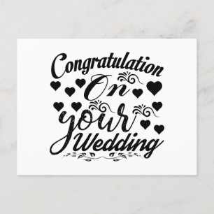 Félicitations pour votre carte postale de mariage