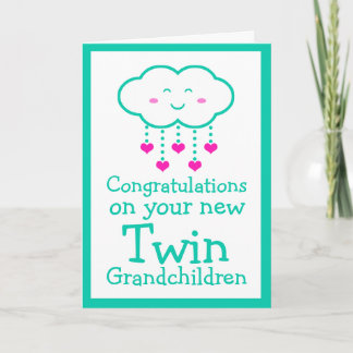 Félicitations pour votre carte Twin Grandchildren