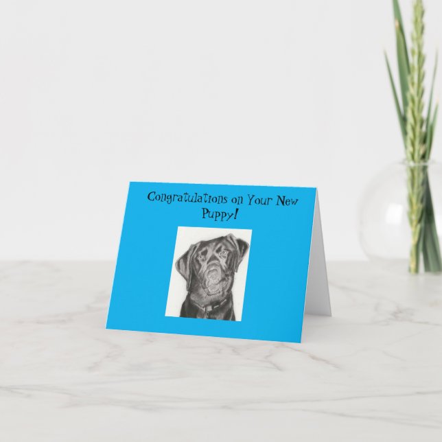 Félicitations pour votre nouveau chiot ! Carte de  (Devant)