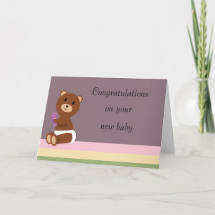 Félicitations pour votre nouvelle carte bébé