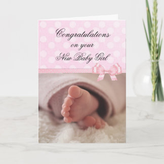 Félicitations pour votre nouvelle carte rose bébé 