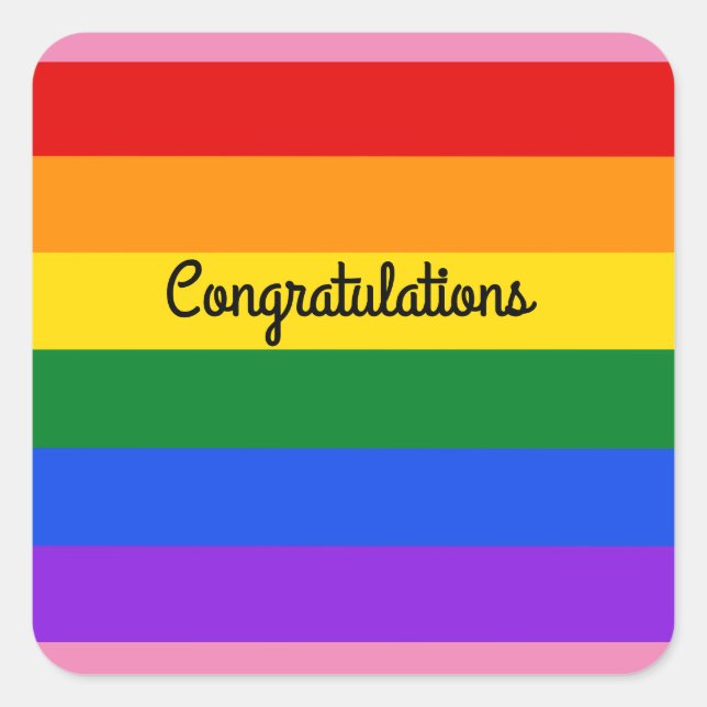Félicitations Stickers Rainbow #1 (Devant)