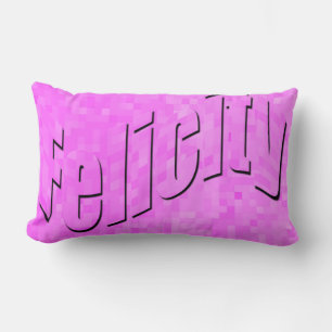 Felicity, Mädchenname, Logo auf Rosa, Lendenkissen