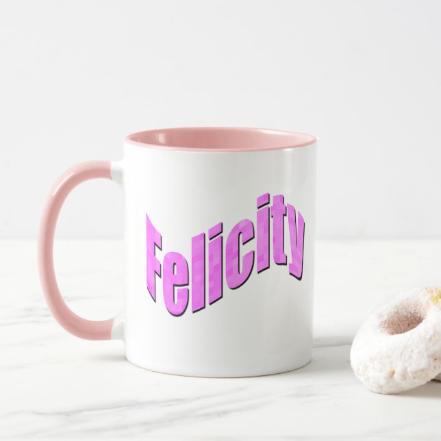 Felicity, Name, Logo, Tasse (Mit Donut)