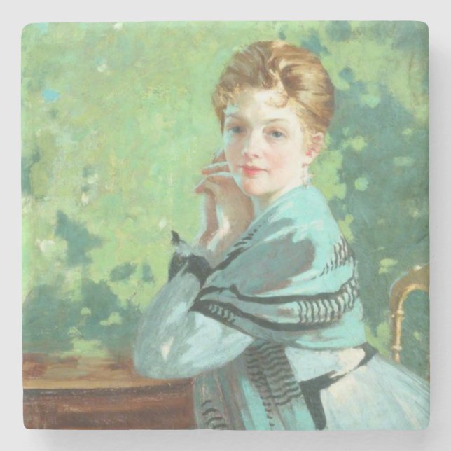 Felicity (von George Henry) Steinuntersetzer (Vorderseite)