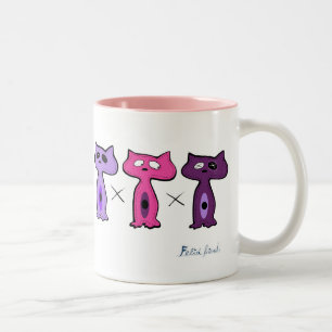 Felid Freunde Zweifarbige Tasse