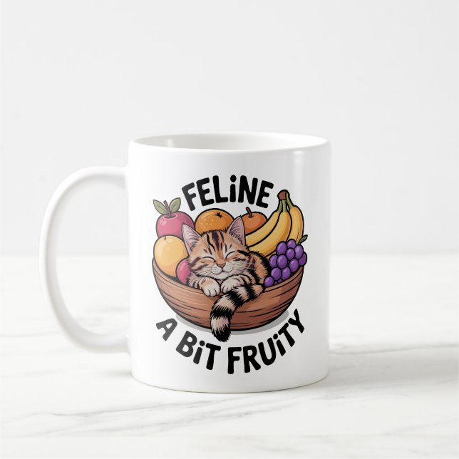 Feline a Bit Fruity - Cozy Cat Kaffeetasse (Links)