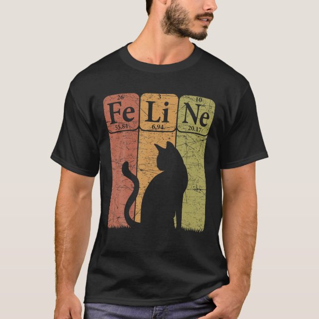 Feline Cat Periodic Table Elements Cat Lover Cat S T-Shirt (Vorderseite)