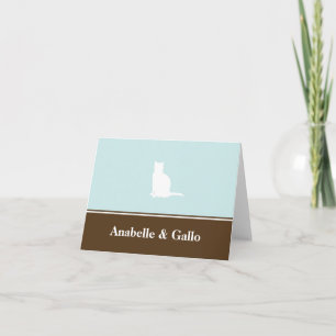 Feline Cat Personenname Custom Note Card leer Karte
