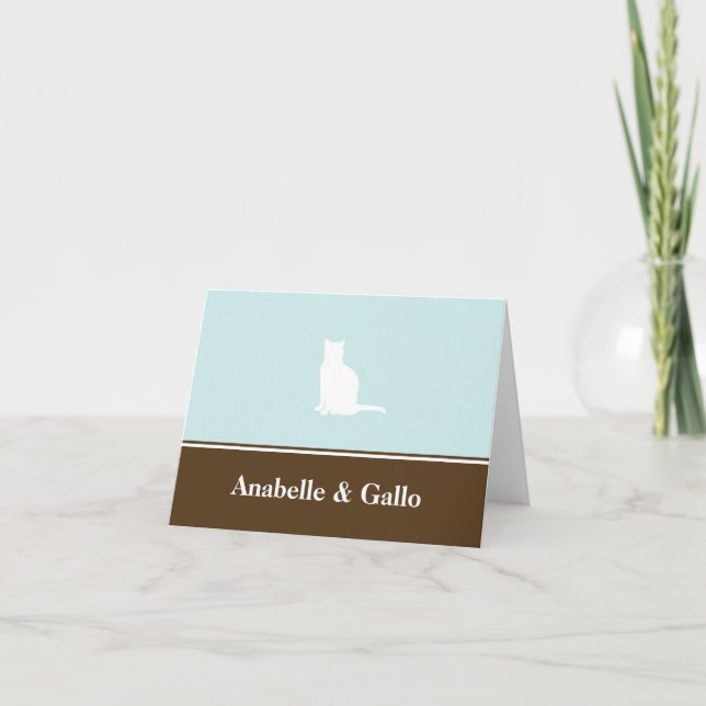 Feline Cat Personenname Custom Note Card leer Karte (Vorderseite)