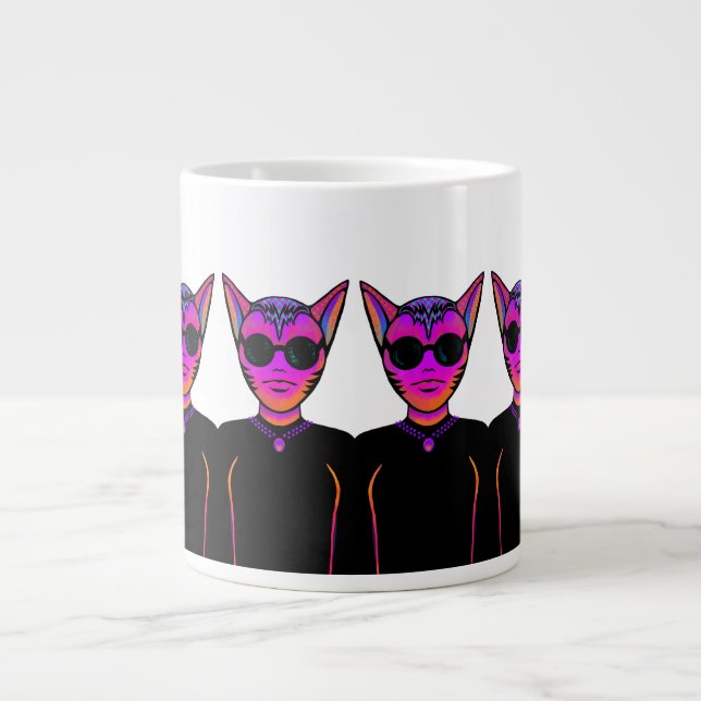 Feline characters Design Jumbo-Tasse (Vorderseite)