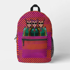Feline characters Print Cut Sew Bag Bedruckter Rucksack