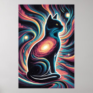 Feline Cosmos Poster