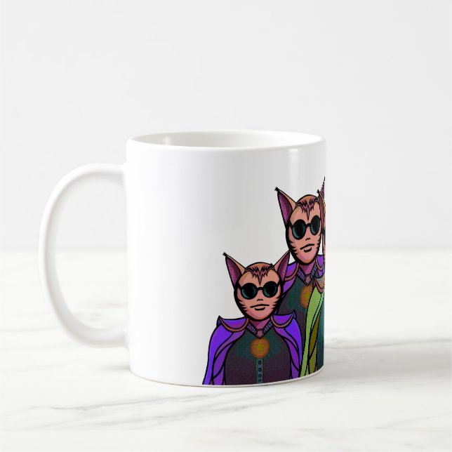 Feline Creatures Design Pickleball Paddle Kaffeetasse (Links)