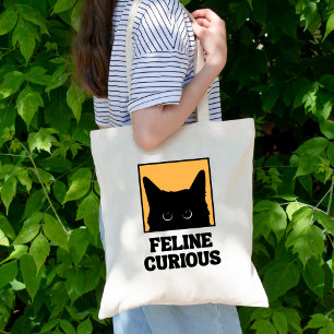 Feline Curieux Sac fourre-tout de conception de ch