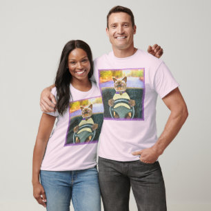 "Feline Driver" Niedliches Foto. Jetzt kaufen T-Shirt