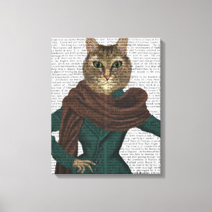 Feline Fashionista Leinwanddruck