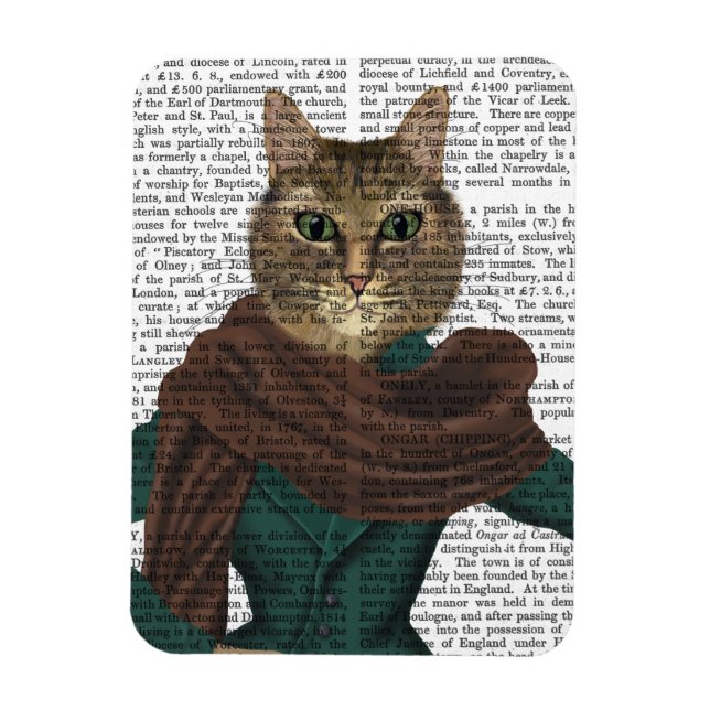 Feline Fashionista Magnet (Vertikal)