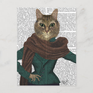 Feline Fashionista Postkarte