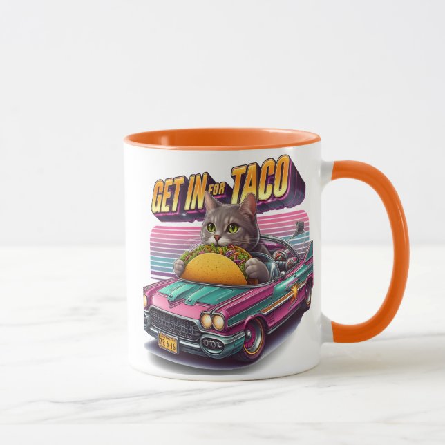 Feline Fiesta auf rosa Tour Tasse (Rechts)
