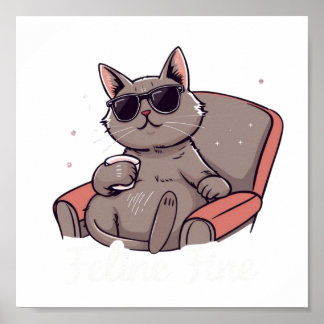 Feline Fine Digital Download - Perfekt für DTF Pri Poster