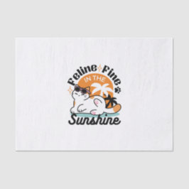 Feline Fine in the Sunshine - Entspannte Tropenkat Seidenpapier