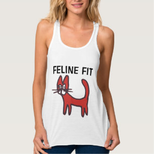 FELINE FIT CAT LOVER WORKOUT-T - Shirt