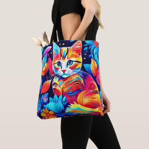 Feline Floral Fantasy Tasche