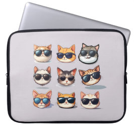 Feline Frenzy Cat Theme Notebook Electronics Bag Laptopschutzhülle