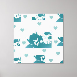 Feline Friends. Adorable Kitten Duo. Leinwanddruck