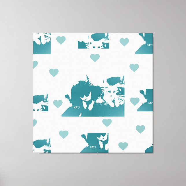 Feline Friends. Adorable Kitten Duo. Leinwanddruck (Vorderseite)
