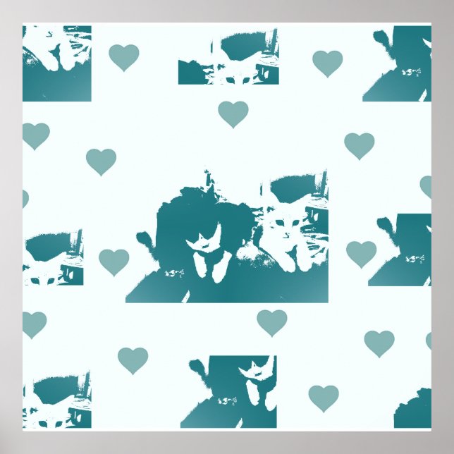 Feline Friends. Adorable Kitten Duo. Poster (Vorne)