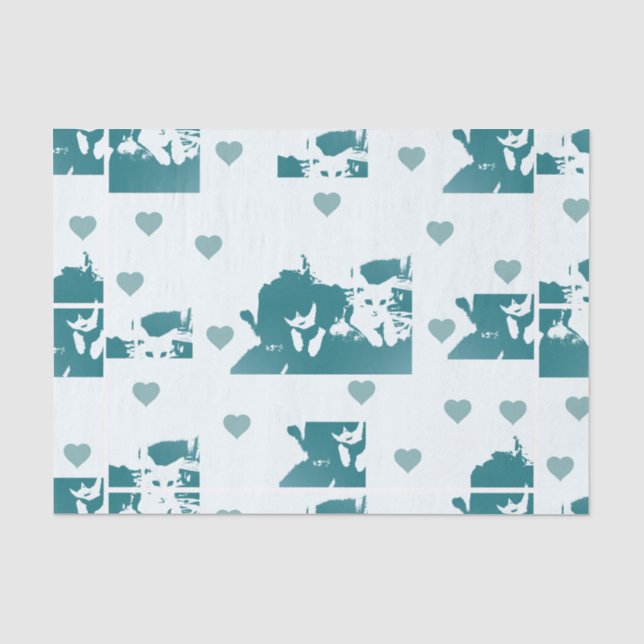 Feline Friends. Adorable Kitten Duo. Seidenpapier (Vorderseite)