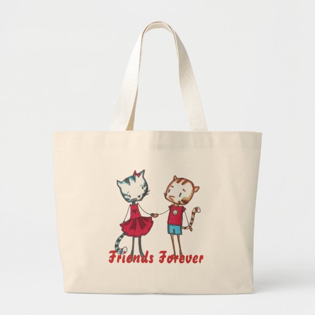 Feline Friends Bag Jumbo Stoffbeutel (Vorne)