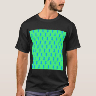 Feline Fun Forever Whimsical Blaue Katzen Limegrün T-Shirt