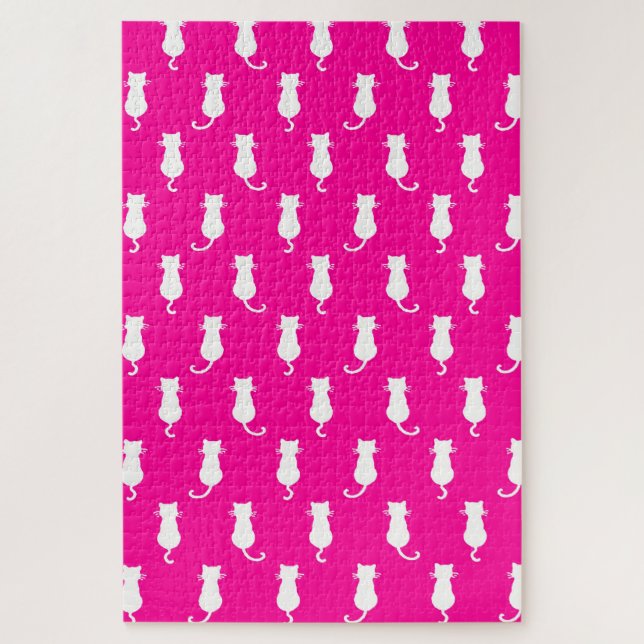 Feline Fun Forever Whimsical Cats Fuchsia (Vertikal)