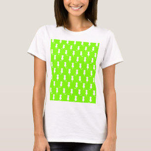 Feline Fun Forever Whimsical Cats Weiße Katze Lime T-Shirt
